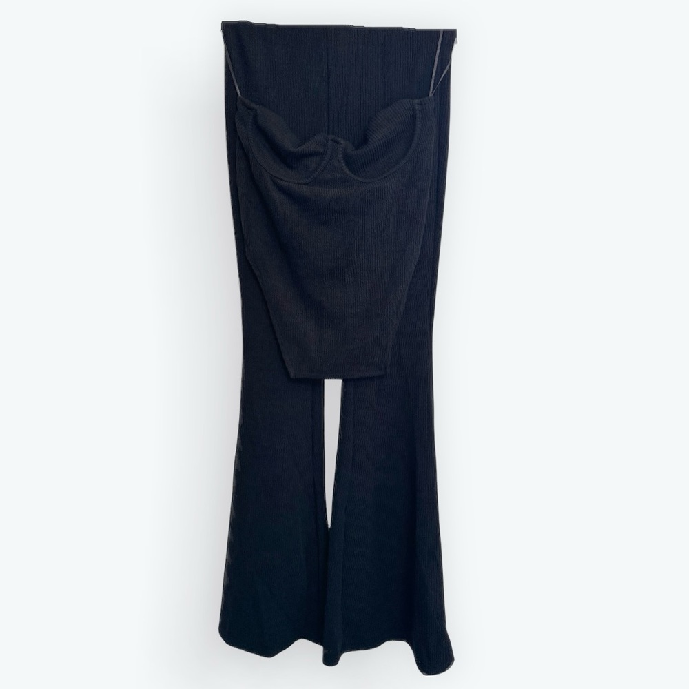Call my name, ribbed pants set in black size small fashion nova
